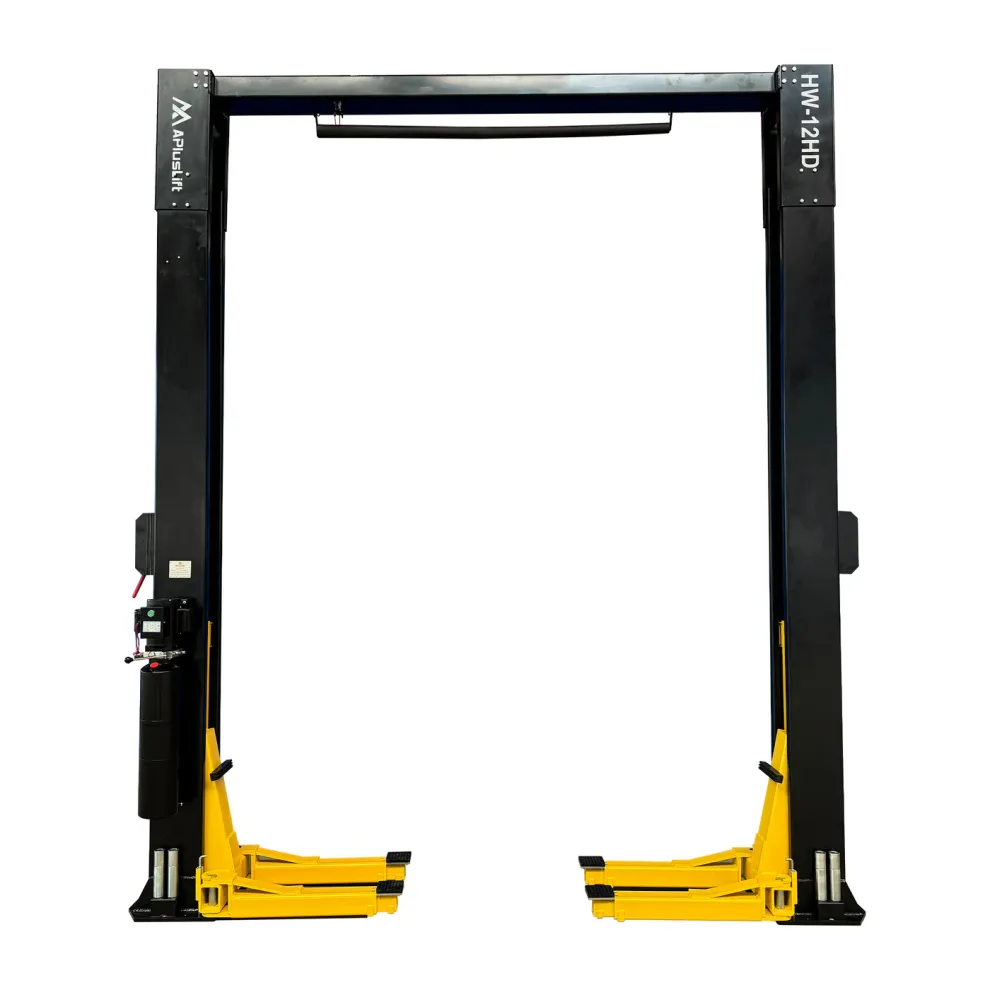 APlusLift 12,000LB 2-Post Overhead Single Release Direct Drive Car Lift with 3 Year Warranty - HW-12HD