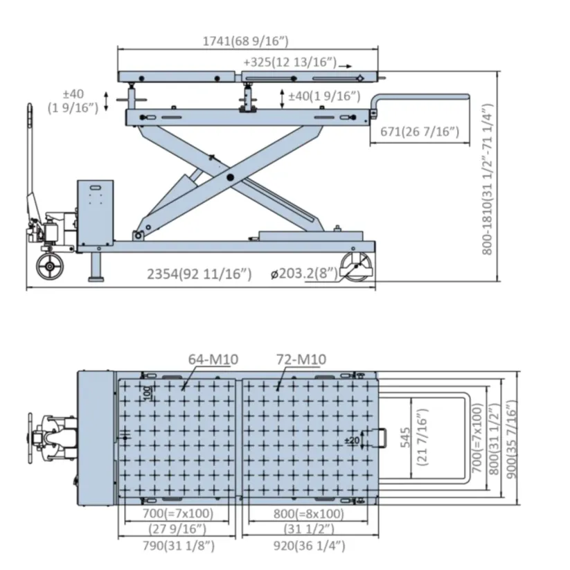 APlus Falcon 2,600LB Electric Vechicle Battery Lift - EL-26HM