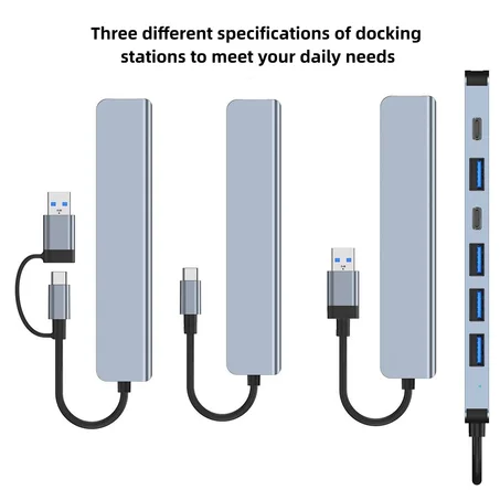 Hub USB Type C Station d'Accueil Multiport avec 4K HDMI USB3.0 RJ45 Adaptateur de Charge PD USB-C Type-C Station d'Accueil pour Ordinateur Portable Hubs USB