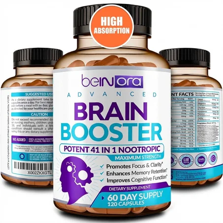 🧠 مكمل تقوية الدماغ – Brain Booster (تركيبة متطورة)