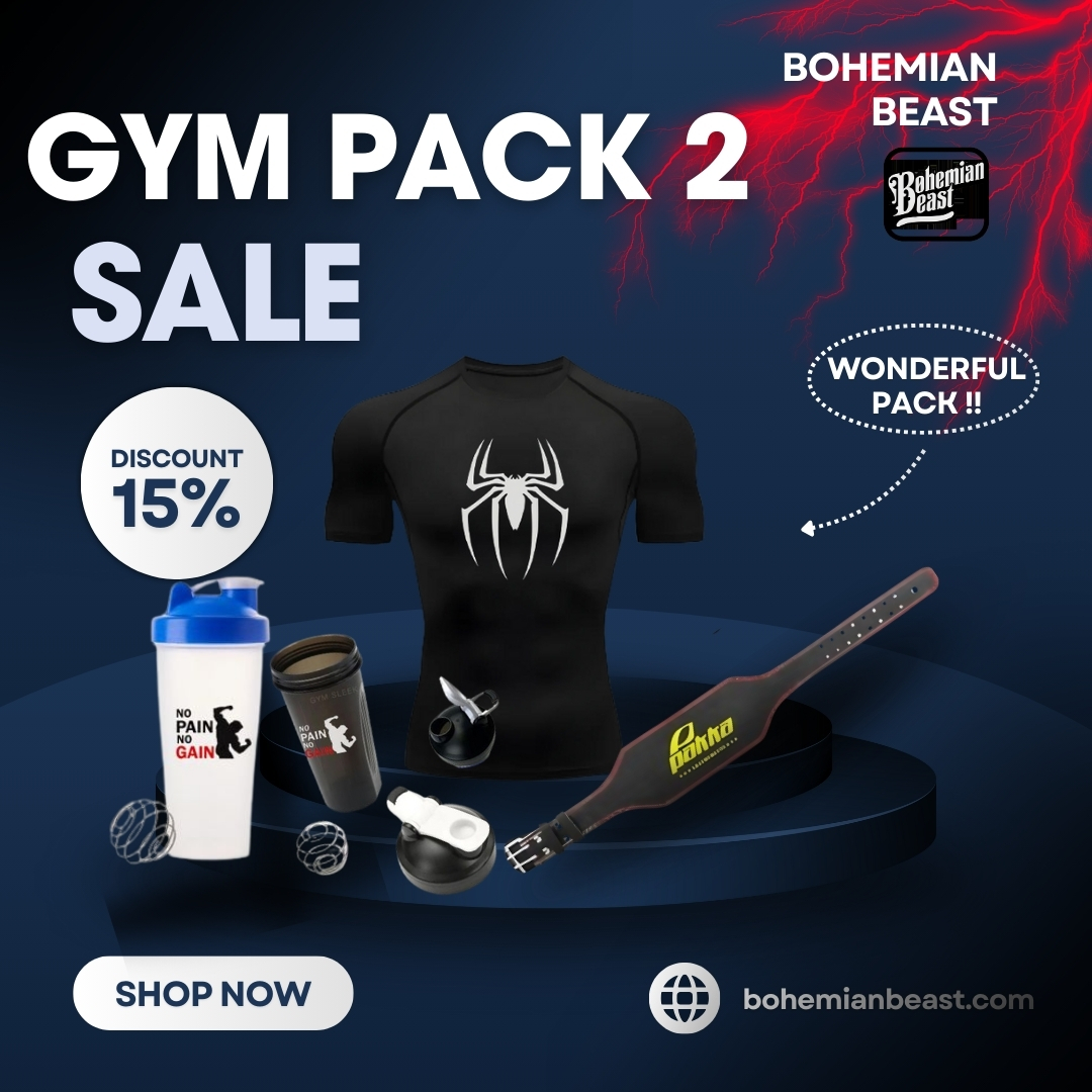 Short Black Spider Normal White + Shaker + Belt