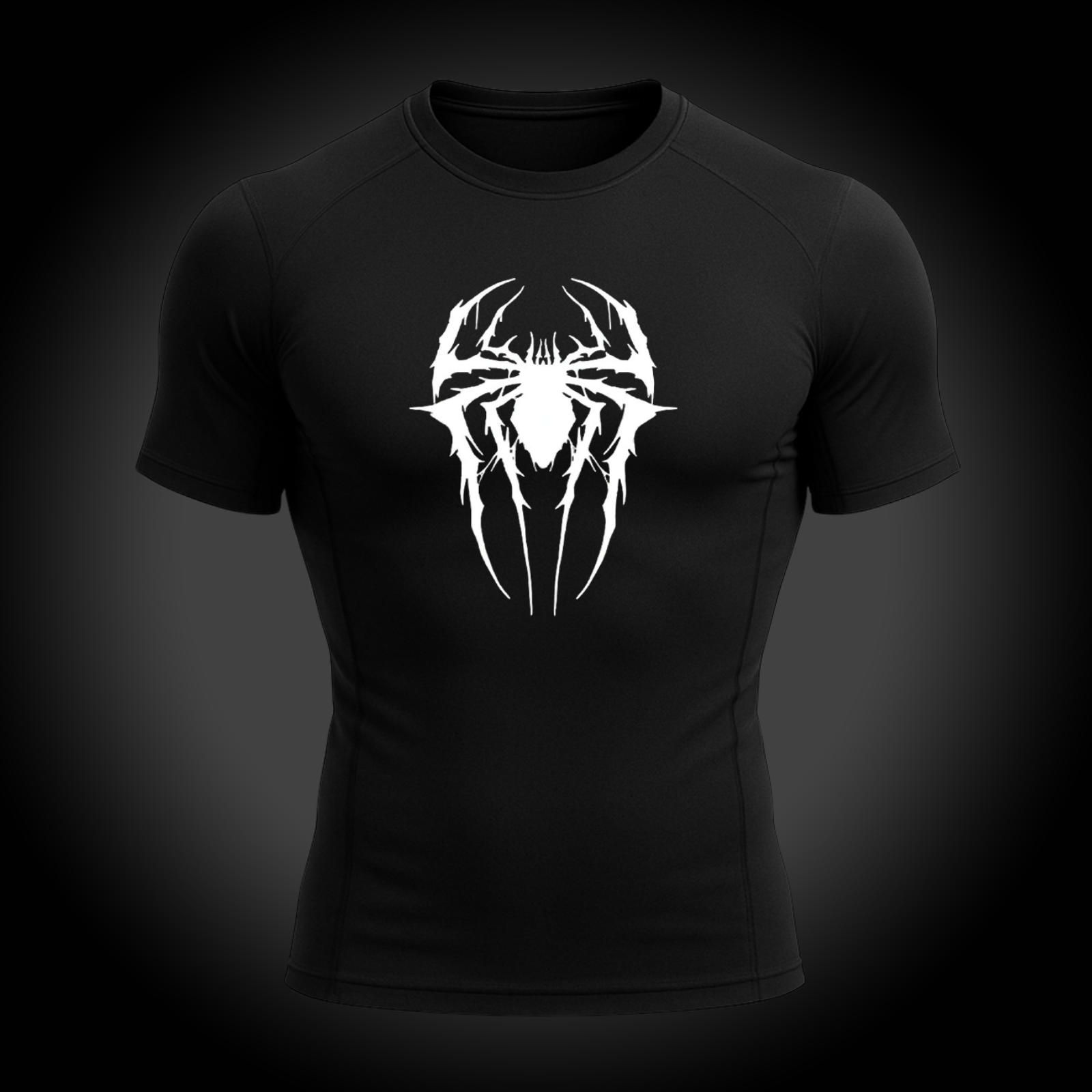 Short Black Spider New White