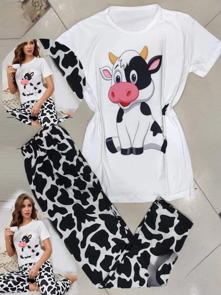 بيجامه حريمي نص كم