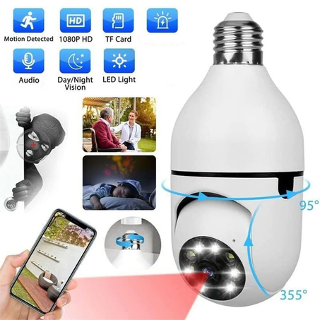 Caméra Ip Haute Qualité de Sécurité Sans Fil Wi-Fi Panoramique 360 ° FHD 1080