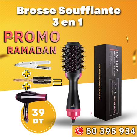 Brosse cheveux soufflante à air chaud – 3en1 – One Step