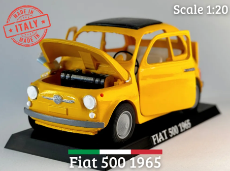 1965 Fiat 500 Model Easy Print Detailed Features