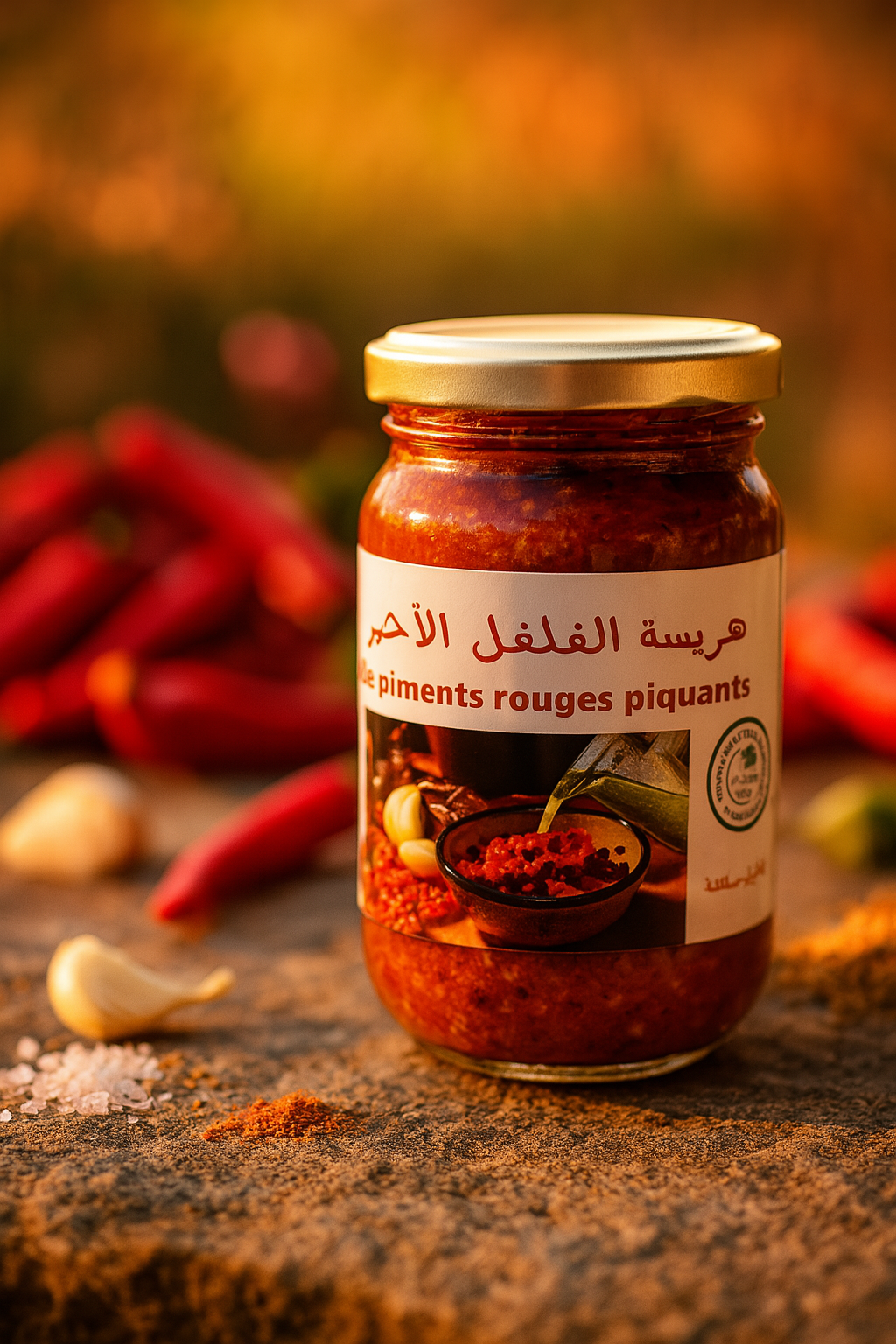 الفلفل الأحمر الحار(الهريسة البلدية)