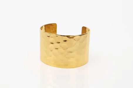 Manchette Dorée "Bold Glow" –  Martelé