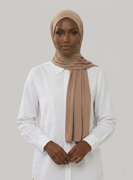 Châle en Jersey | Doux & Extensible - Nude foncé