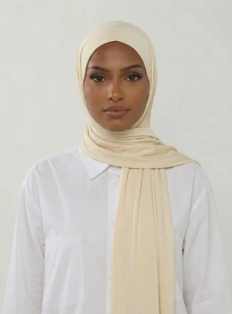 Châle en Jersey | Doux & Extensible - Crème