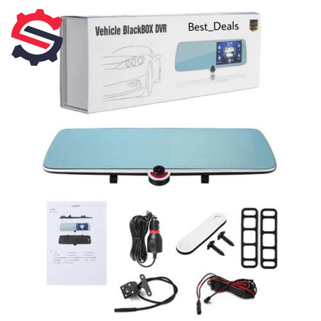 Dashcam triple caméra tactile miroir écran 5" Full HD