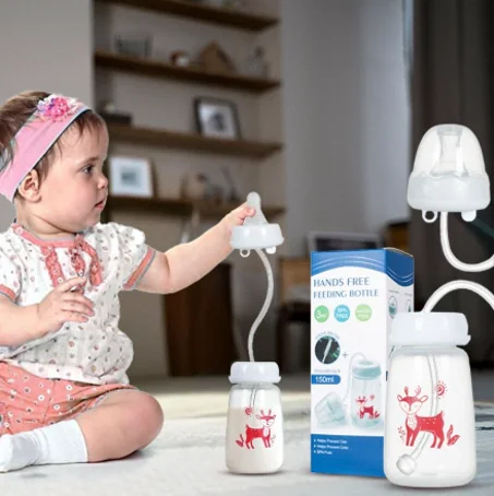 زجاجة أطفال بدون استخدام اليدين سعة 240 مل
