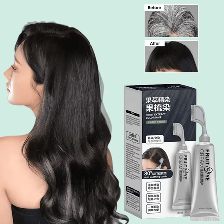 Crème de teinture pour cheveux aux fruits naturels pour hommes et femmes