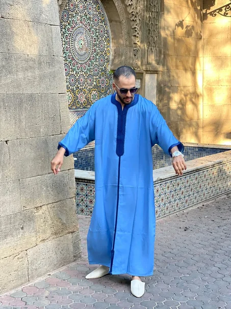 Kandora Marocaine Bleu