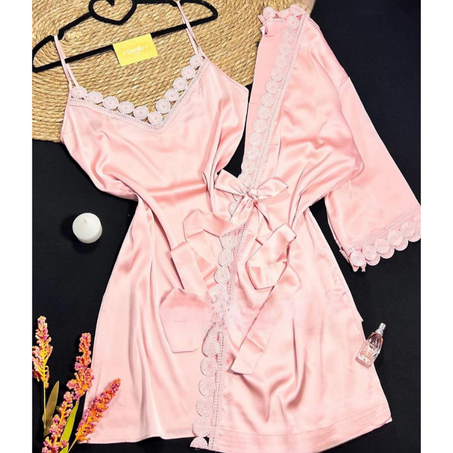 Déshabille deux pièces en soie