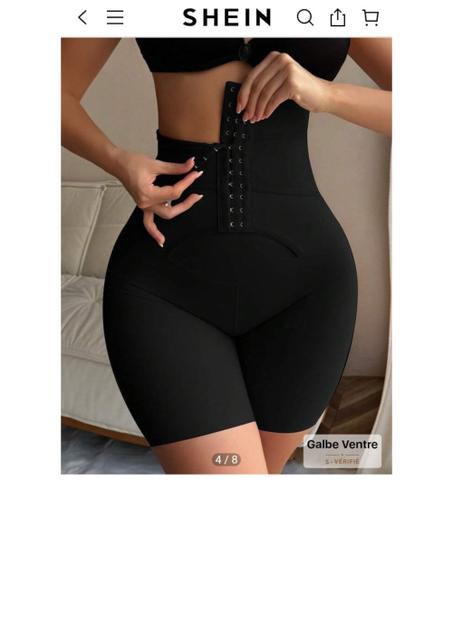 Short gainant taille haute avec crochet