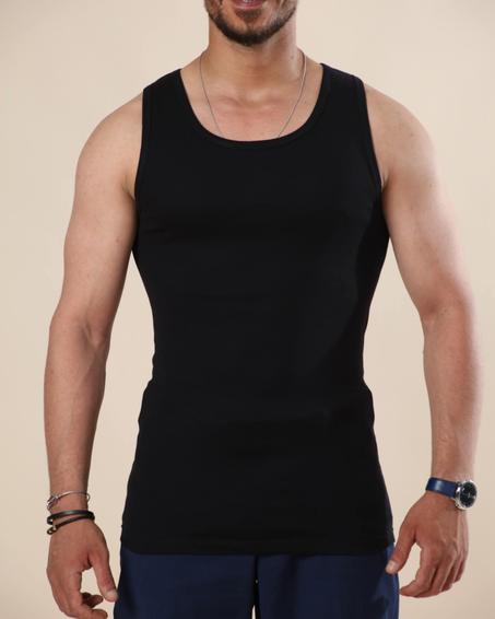 Pack de 4 Débardeur Noir  100 % Coton