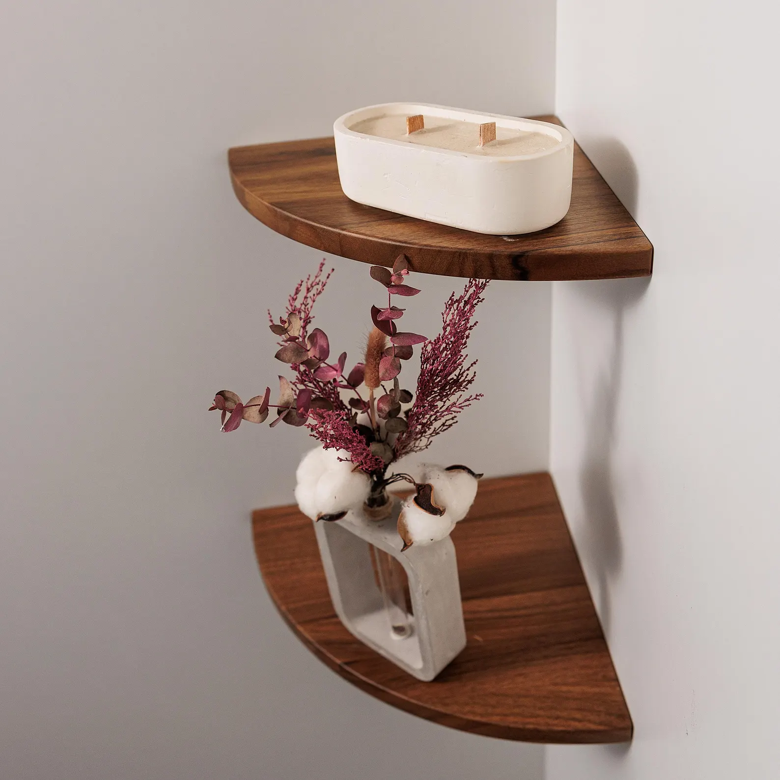 3 رفوف خشبية للحائط