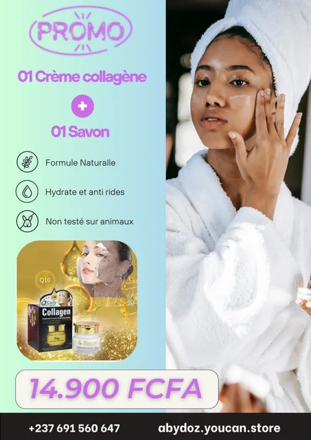 Crème De Collagène, 120g De Crème De Collagène Naturel, Crème Hydratante Visage, Crème Anti Ride, Cou et épaules Stimule le Collagène Pour Obtenir Une Peau Jeune Lisse Ferme Radiante