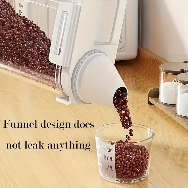 contenedor de almacenamiento de alimentos con    ; es a prueba de fugas y humedad, ideal para organizar  ,    ,   y arroz en la cocina;   en material pe   Detalles del producto 5