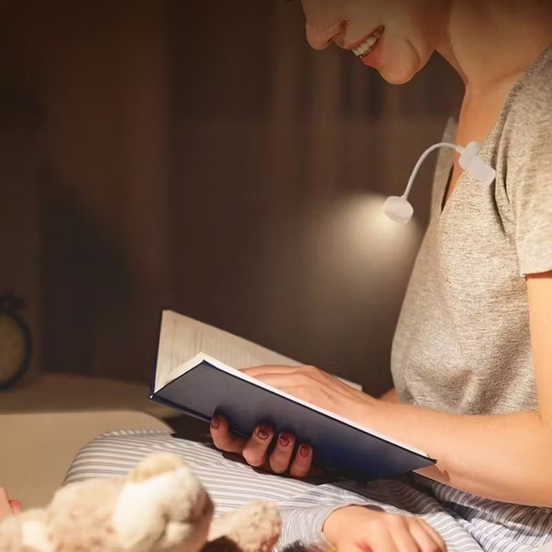 1 luz de lectura led portátil con clip, tres temperaturas de color, presión larga para , carcasa o negra, lámpara de lectura mini y para mesita de noche - pilas no incluidas, luz led con clip, ideal para luz de libro, luz de lectura, luz nocturna para dormitorio Detalles del producto 4