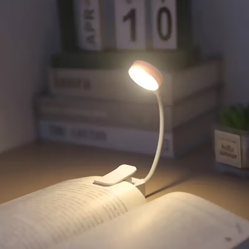 1 luz de lectura led portátil con clip, tres temperaturas de color, presión larga para , carcasa o negra, lámpara de lectura mini y para mesita de noche - pilas no incluidas, luz led con clip, ideal para luz de libro, luz de lectura, luz nocturna para dormitorio Detalles del producto 5