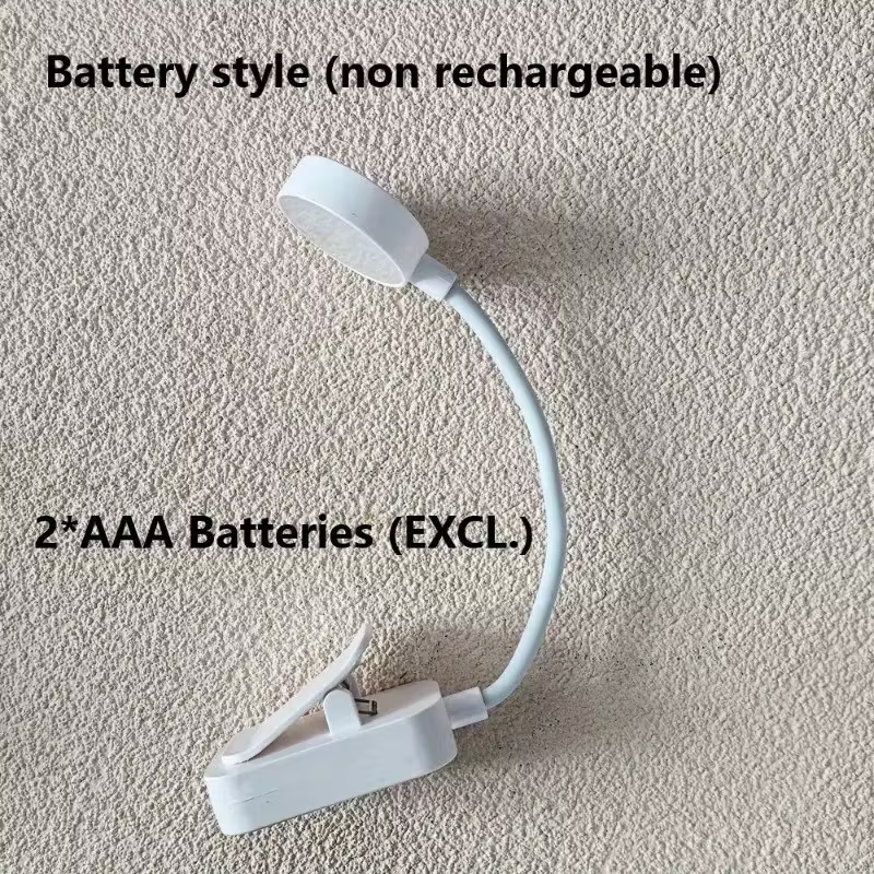 1 luz de lectura led portátil con clip, tres temperaturas de color, presión larga para , carcasa o negra, lámpara de lectura mini y para mesita de noche - pilas no incluidas, luz led con clip, ideal para luz de libro, luz de lectura, luz nocturna para dormitorio Detalles del producto 3
