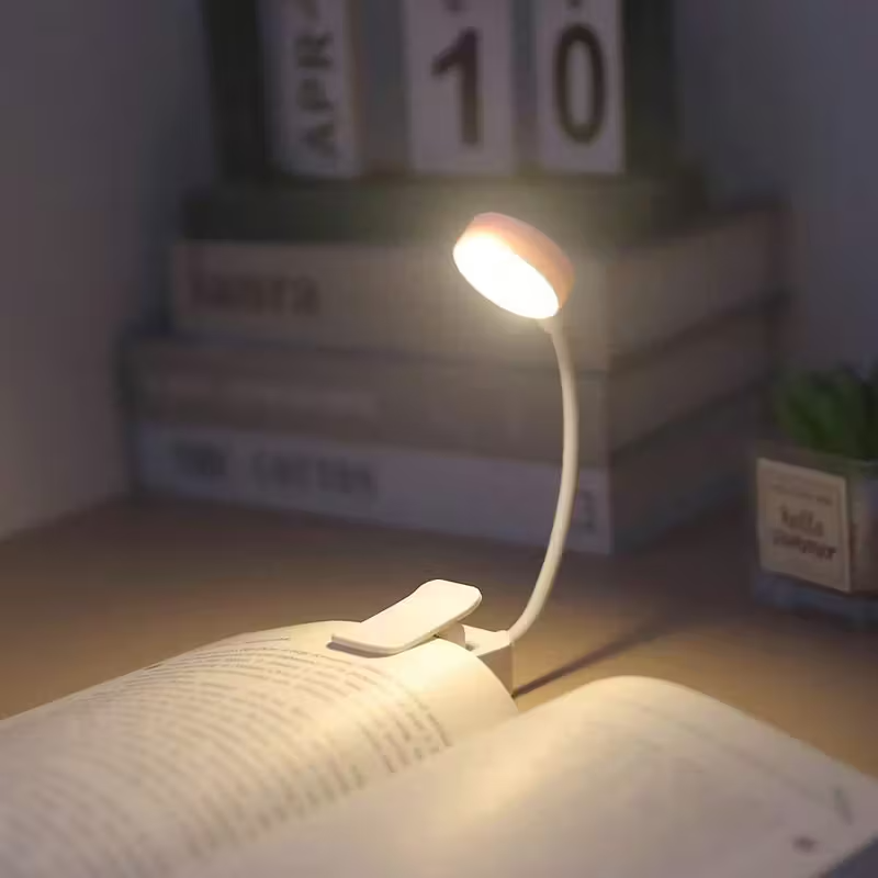 1 luz de lectura led portátil con clip, tres temperaturas de color, presión larga para , carcasa o negra, lámpara de lectura mini y para mesita de noche - pilas no incluidas, luz led con clip, ideal para luz de libro, luz de lectura, luz nocturna para dormitorio Detalles del producto 2