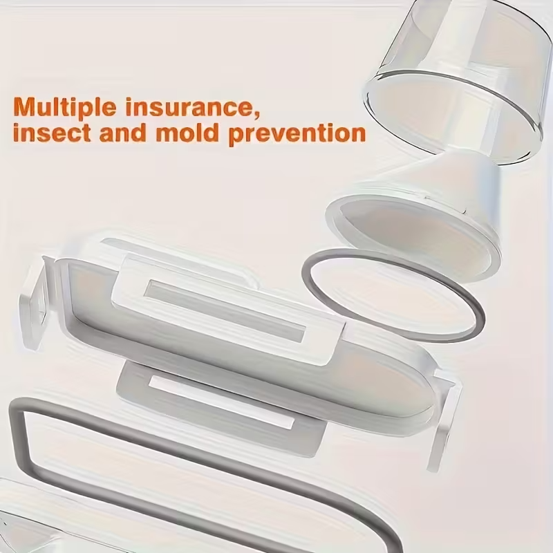 contenedor de almacenamiento de alimentos con    ; es a prueba de fugas y humedad, ideal para organizar  ,    ,   y arroz en la cocina;   en material pe   Detalles del producto 6