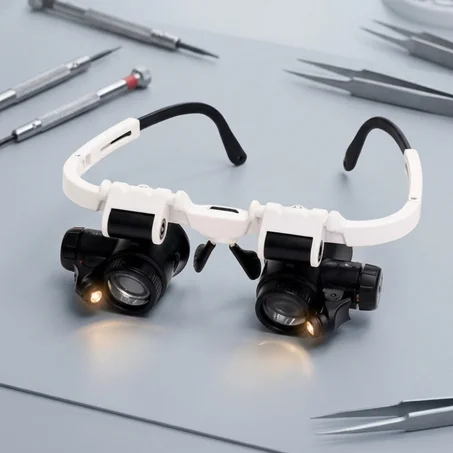 نظارات مكبرة احترافية مع اضاءة LED✅