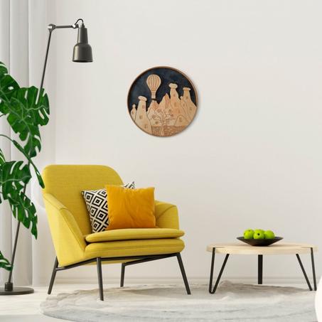 ديكور حائط معلق من الخشب