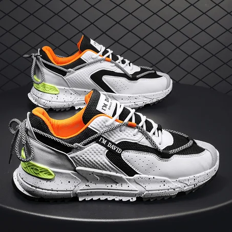 Walking Shoe Model-5 (White/Orange)