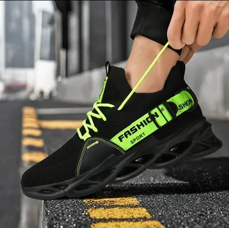 Walking Shoe Model-3 (Black/Green)
