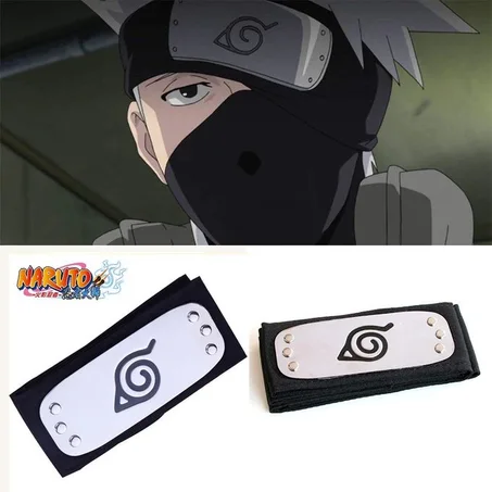 Bandeau Naruto, Village Feuille ,Logo Konoha, Kakashi Akatsuki
