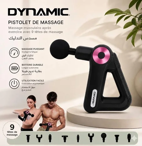 Dynamic Pistolet de Massage avec 9 Têtes (copy)