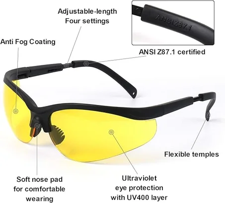 Lunettes de Protection UV400 Anti-Impact - نظارات حماية احترافية UV400