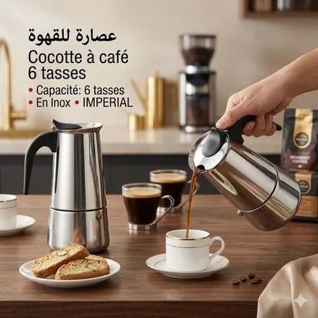 عصارة القهوة 6 كيسان – Inox