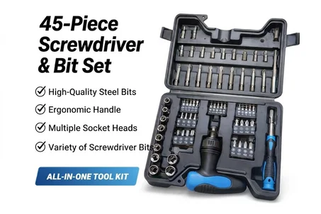 Kit Tournevis 45 Pièces – طقم مفكات متكامل فيه 45 قطعة