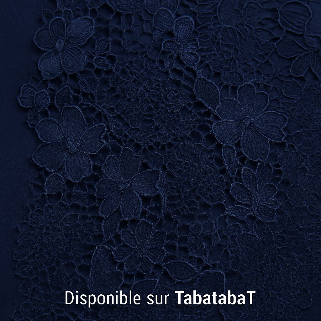 Tissu Guipure Terracotta & Marron Chocolat 2 tons