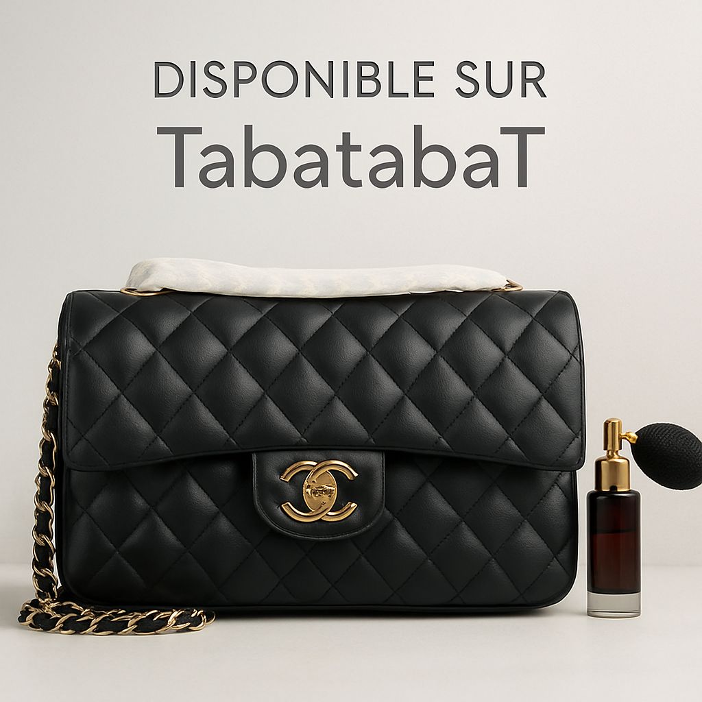 SAC CHANEL Noir Matelassé Doré – Élégance Intemporelle