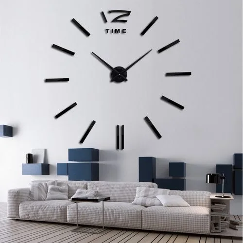 As Seen On Tv Horloge Murale Design 3D- Noir