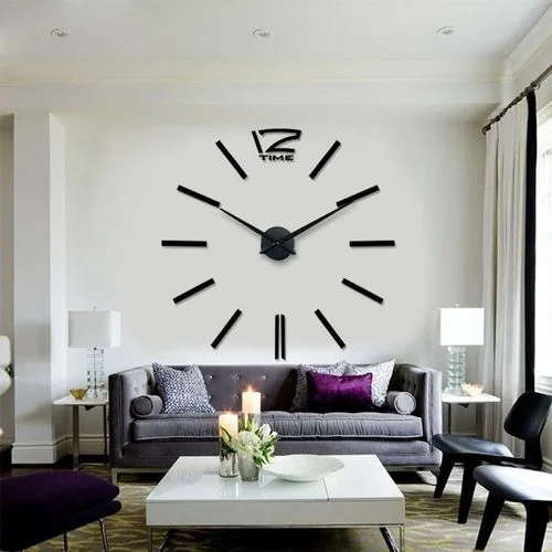 As Seen On Tv Horloge Murale Design 3D- Noir