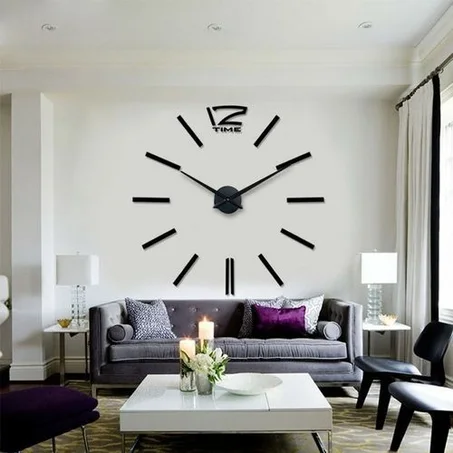 As Seen On Tv Horloge Murale Design 3D- Noir