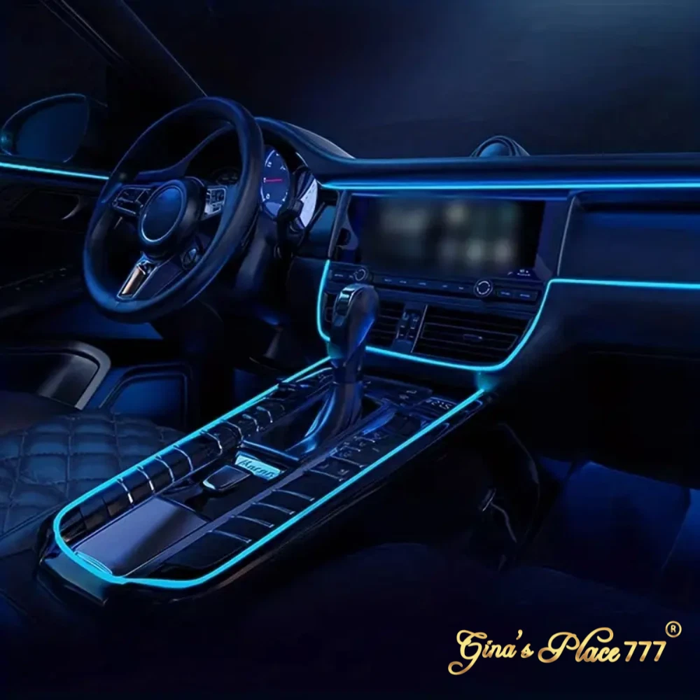 إضاءة داخلية للسيارة بطول 2 متر مع 10 ألوان قابلة للتحكم