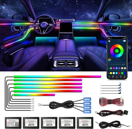 led ambiance dynamic 64 colors complet