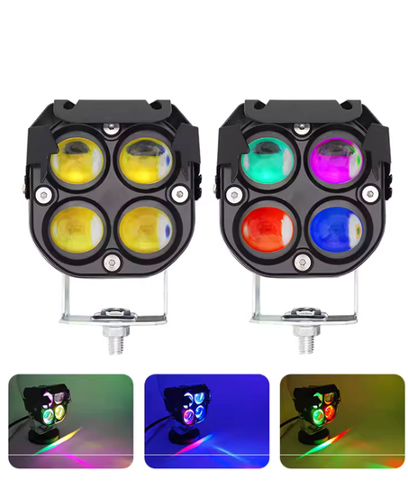 إضاءة مركبة قوية ومتعددة الألوان لجميع المركبات - phare de secours