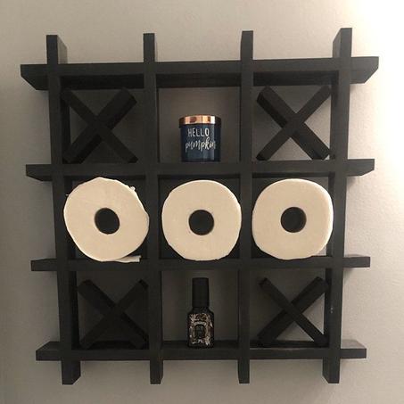 Étagère de rangement pour salle de bain Tic Tac Toe