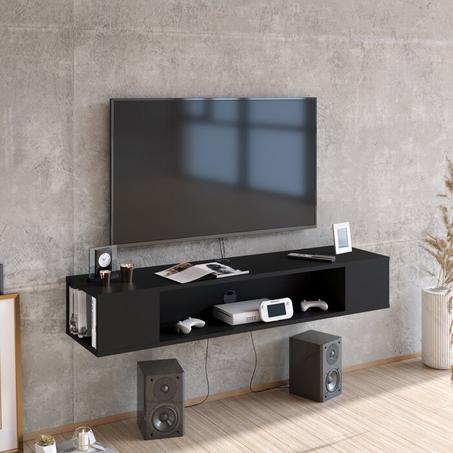 Meuble TV mural Meuble TV flottant Console TV Etagère de rangement mural Console multimédia