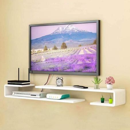 Meuble TV mural étagère flottante Console multimédia