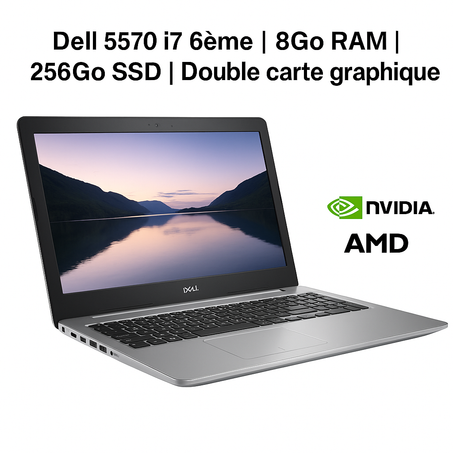 Dell Inspiron 5570 i7 6ᵉ Gen | 8Go RAM | 256Go SSD | Double Carte Graphique